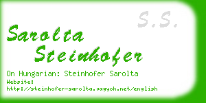 sarolta steinhofer business card